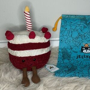 Jellycat Red Amuseables Cheri Cake Food Plush